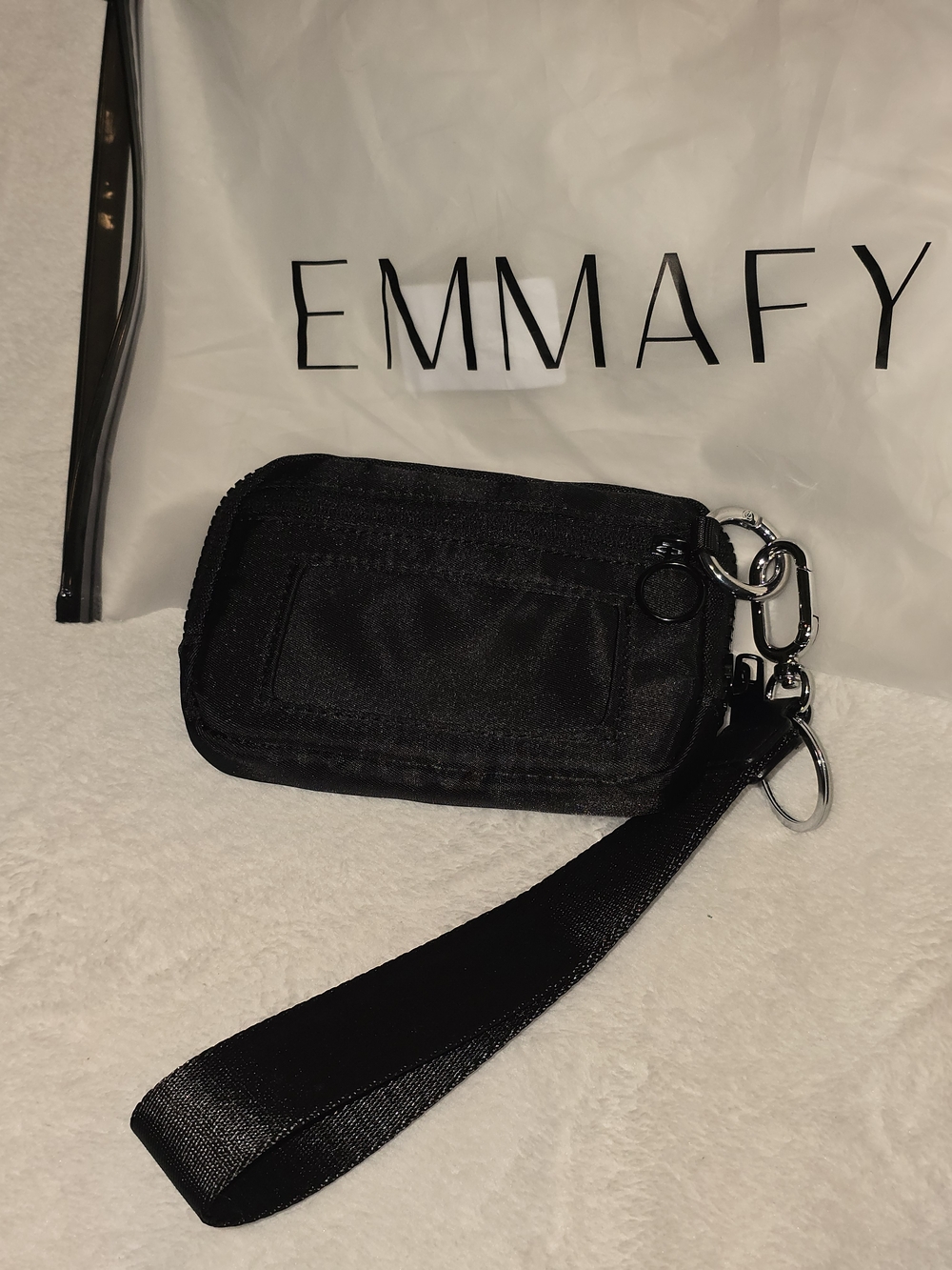 Black Wristlet Key & Card Holder